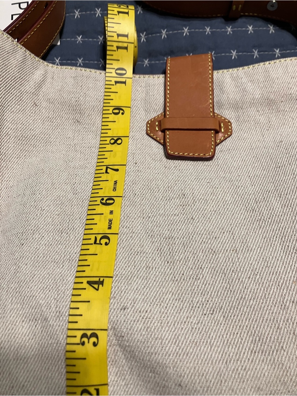 J. McLaughlin canvas and leather shoulder bag - Picture 12 of 12